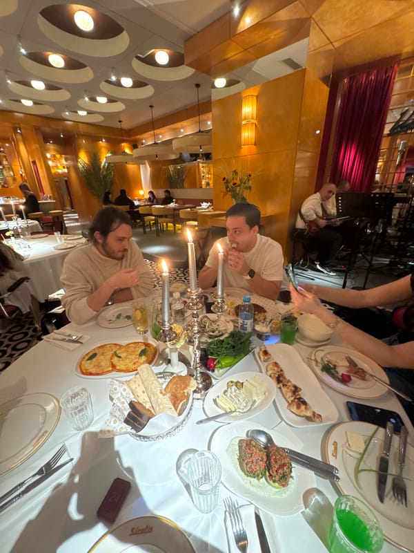 Evening dinner with live music documented at Yerevan restaurant
