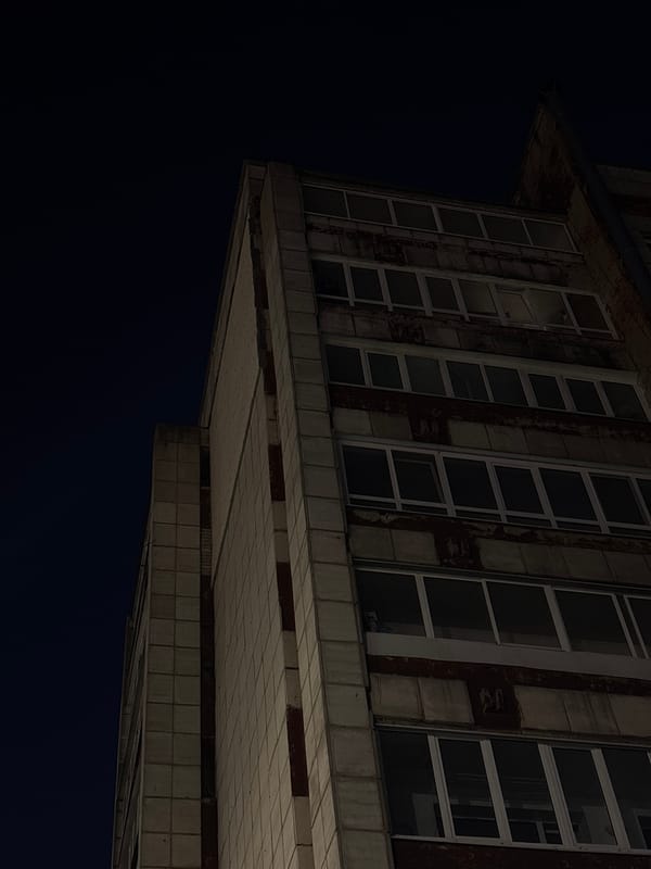 Night views of illuminated buildings captured in Perm, Russia