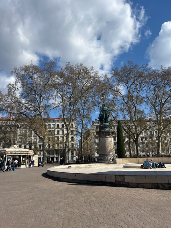 Midday life captured across Lyon's streets, parks and markets