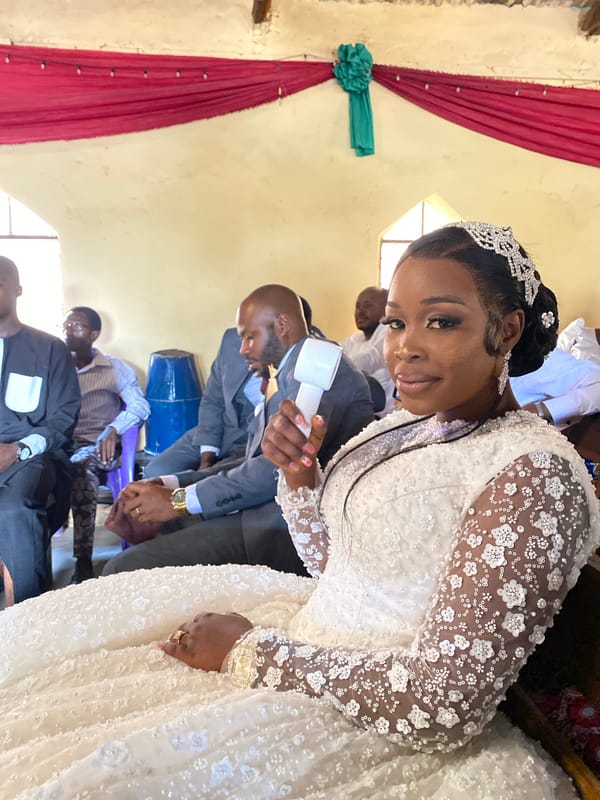 Wedding ceremony held at COCIN church in Vom, Nigeria