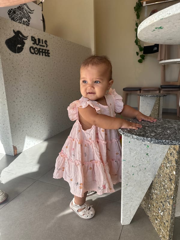 Family visit to Bulls Coffee in North Kuta captured