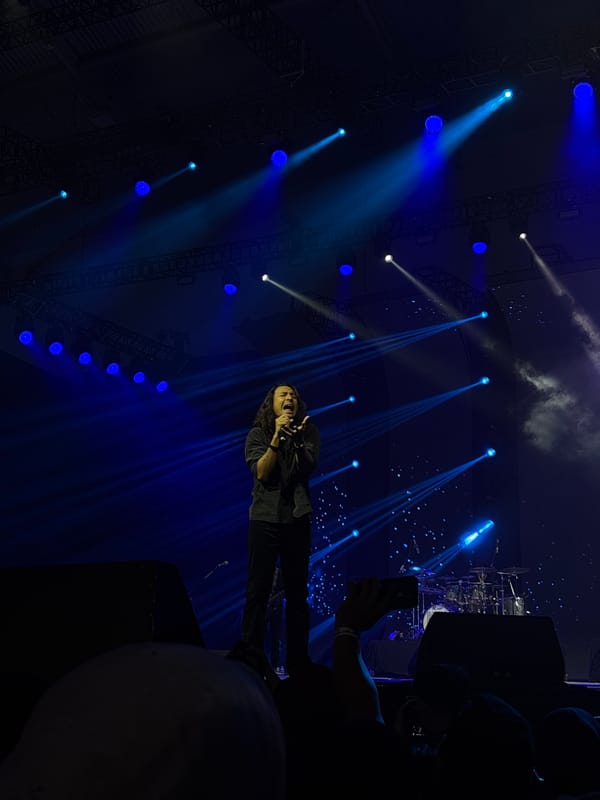 Dewa 19 concert with Marcello Tahoe performed in Pagedangan