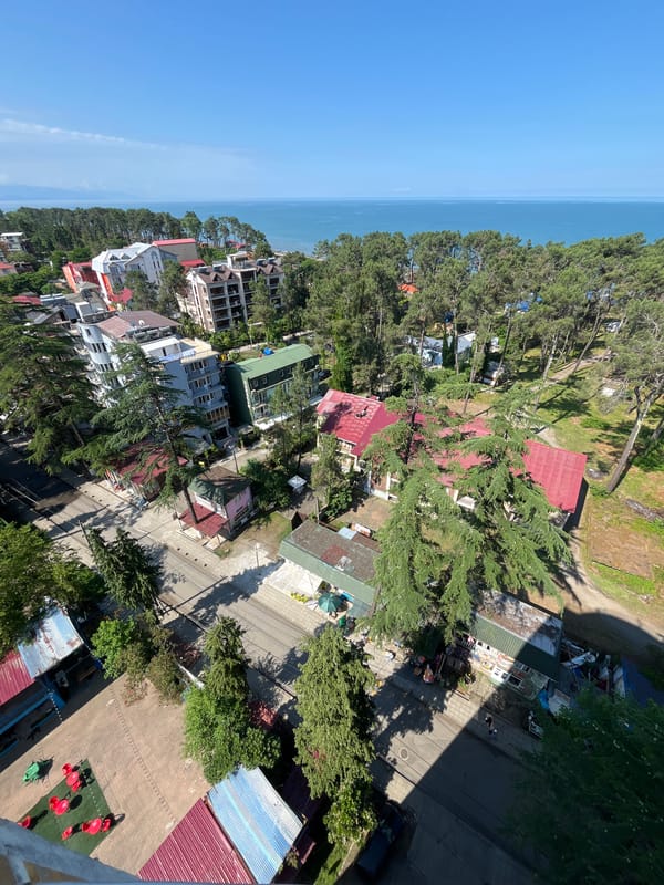 Aerial and rooftop views of Ureki's magnetic sand beach town