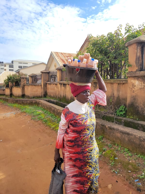 Morning routines on the dirt roads of Jos, Nigeria