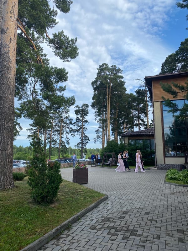 Afternoon activity outside a venue in Votkinsk, Russia