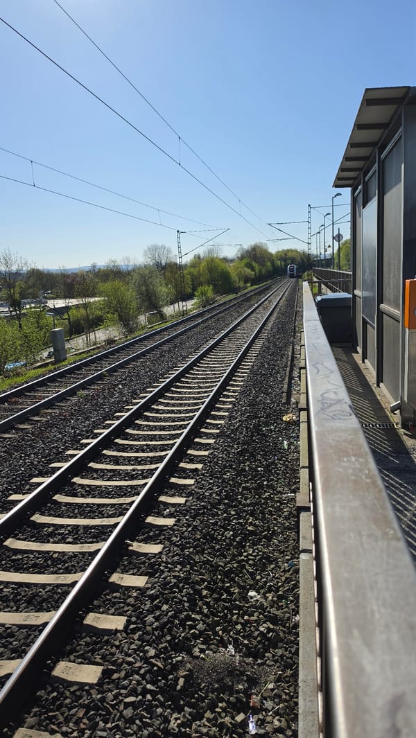 Morning snapshots document trains, child, travel, basketball hoop
