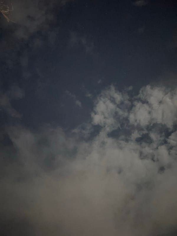 Cloudy night sky documented in Canggu, Indonesia