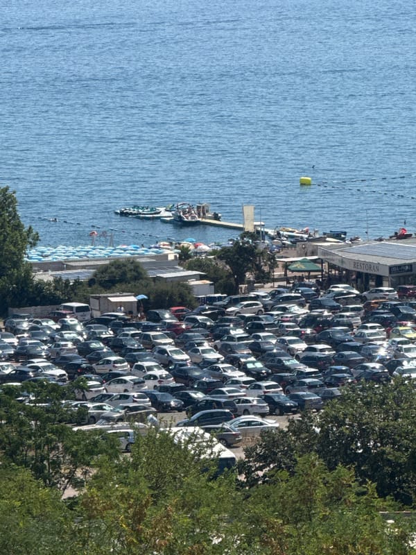 Summer afternoon on the Adriatic coast at Boreti, Montenegro