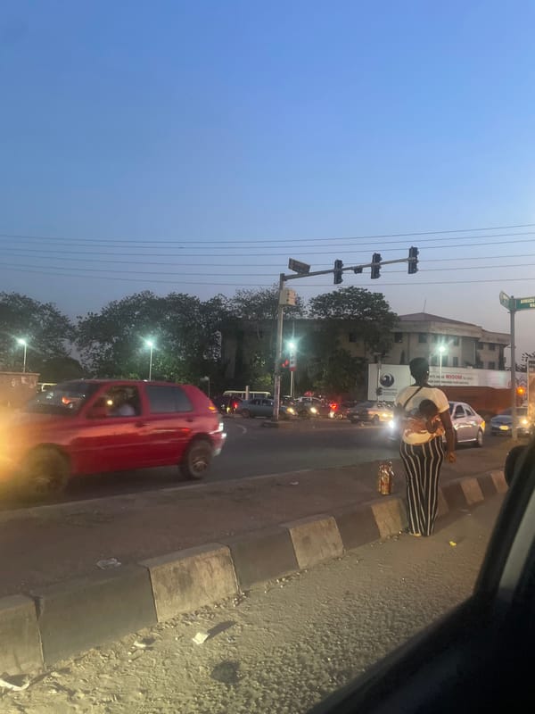 Evening street scenes documented in Abuja, Nigeria