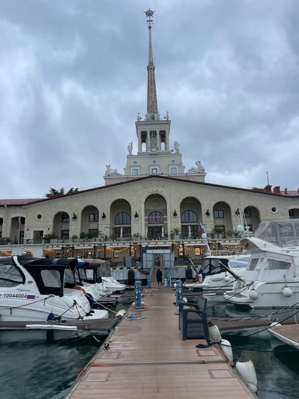 Overcast day at Sochi seaport captured in multiple witness memories