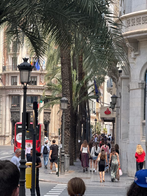 Tourist documents Valencia landmarks and street scenes