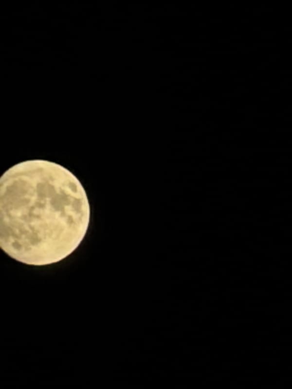 Full moon rises over Plovdiv, surface detail on full display