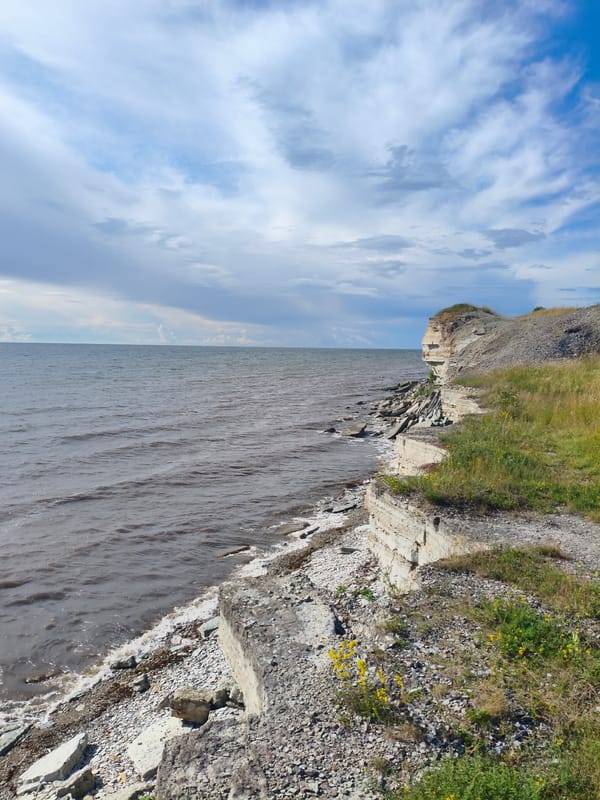 Rugged cliffs and stormy seas along the Paldiski coast