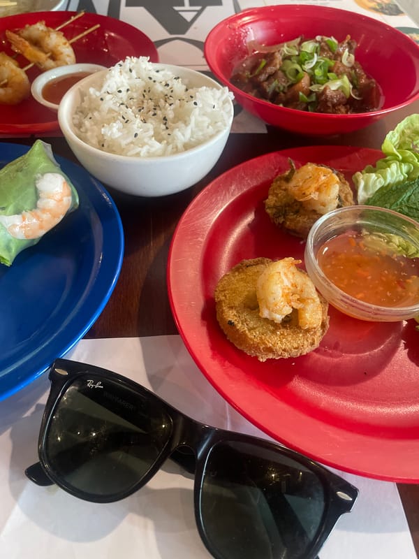 Red beverages served in mason jars spotted in Barcelona
