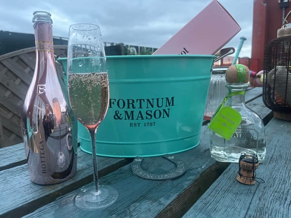 Premium champagne service observed at Liverpool outdoor gathering