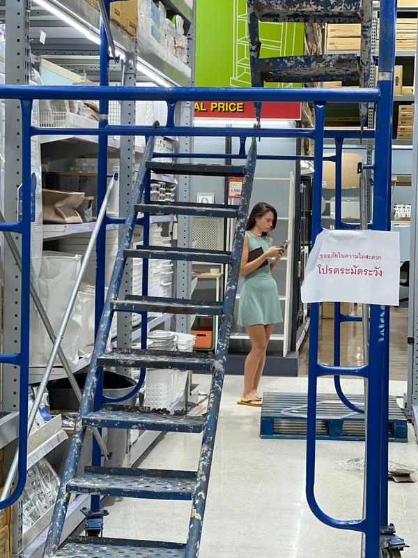 Rainy day shopping trip documented at Ko Samui HomePro store