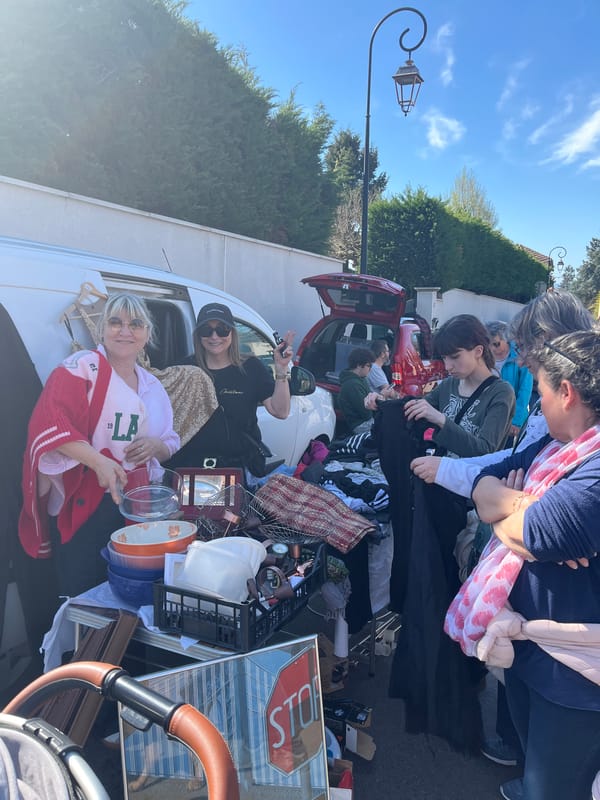 Morning flea market draws shoppers in Bellegarde-en-Forez