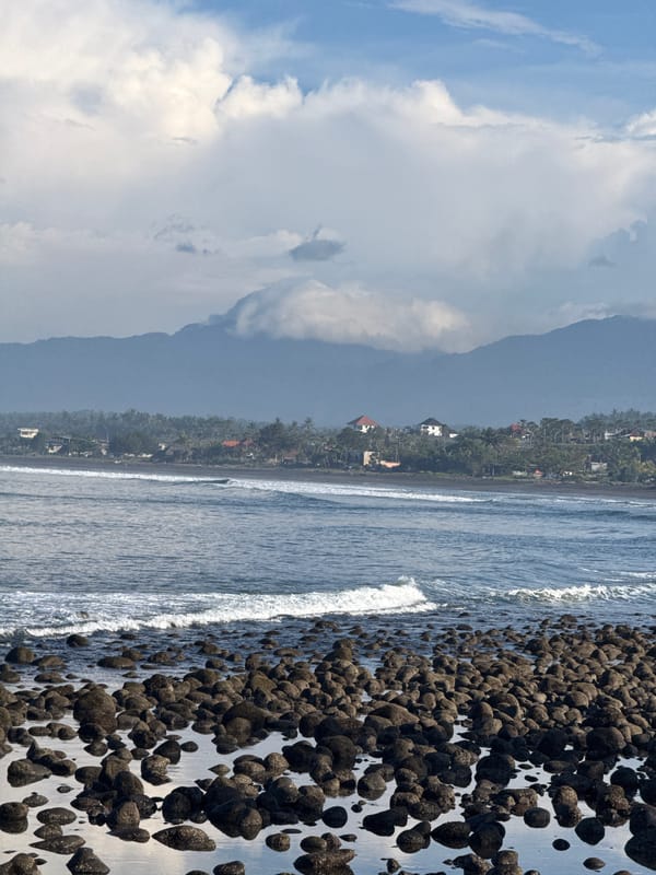 Witness documents rocky beach scene at unknown location
