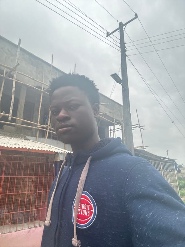 Cattle and pedestrians share a Badagry street on a quiet morning