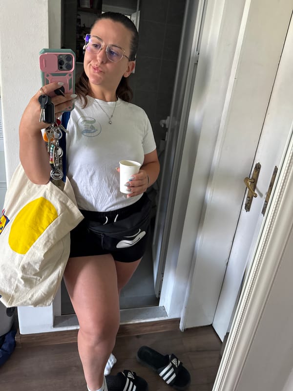 Morning GRWM routine filmed at home in Plovdiv