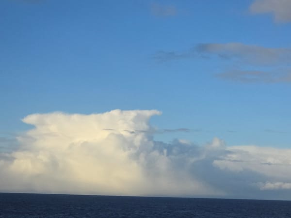 Dramatic storm clouds and shipping activity observed off Randaberg coast