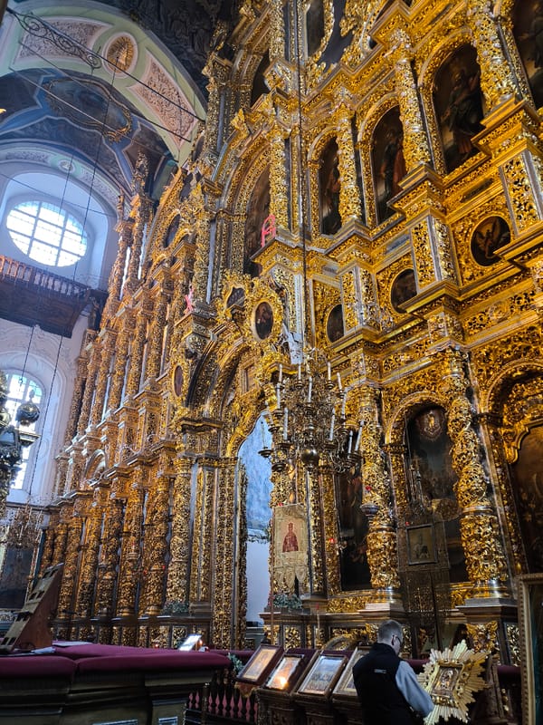 Orthodox church interior documented in Smolensk, Russia