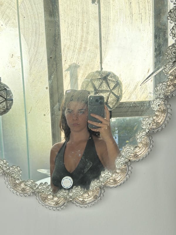 Buenos Aires scenes: selfie with antique mirror, salvage truck