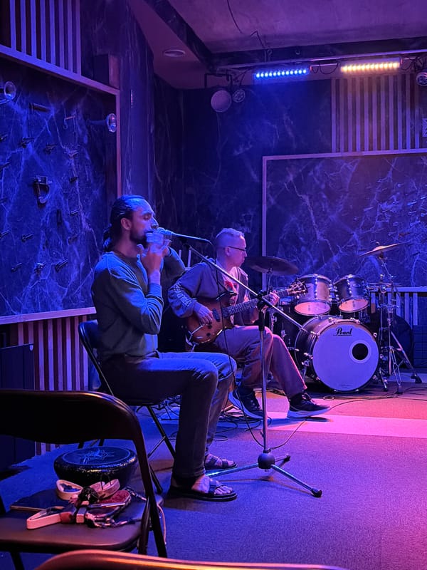 Live music and city wandering in a European town