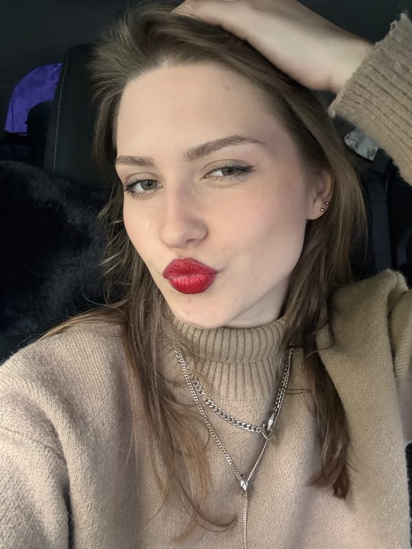 Woman resting in casual moment captured in Saint Petersburg