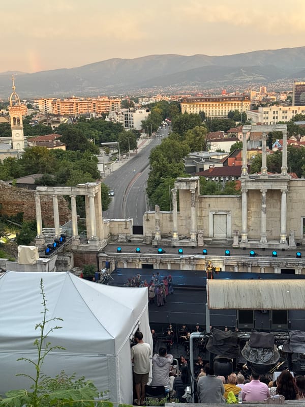 Live performance at Plovdiv's Roman Theatre, Old Town explored