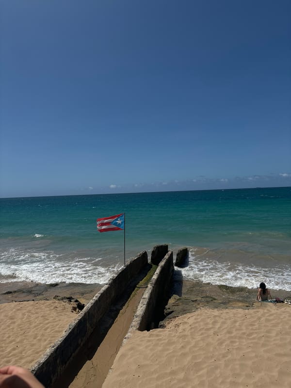 Beach afternoon and Mexican food spread in San Juan