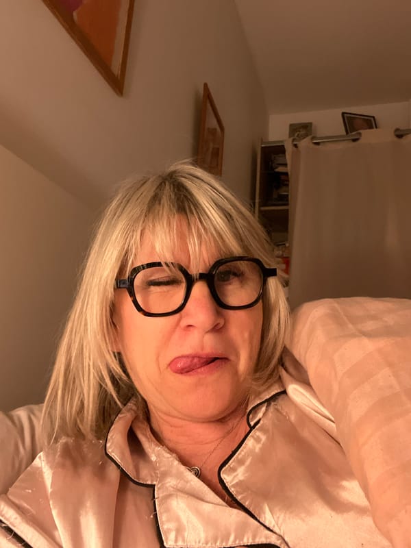 Woman takes playful selfie in Chambœuf, France