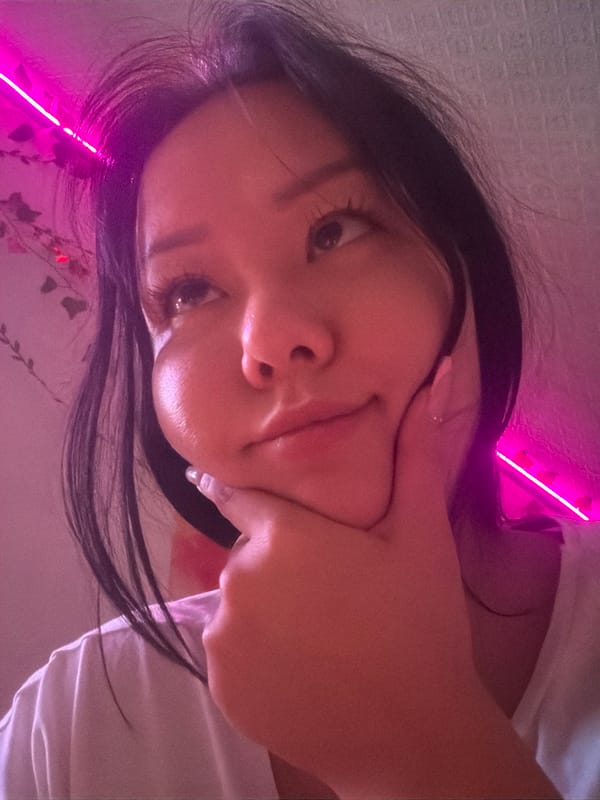Cozy, pink-lit room aesthetic in Almaty