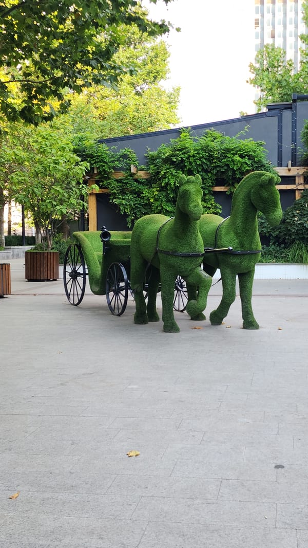 Whimsical topiary art installation spotted in Yerevan