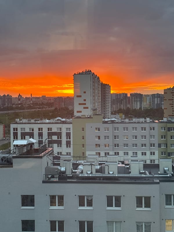 Sunset and indoor moments captured in Vsevolozhsk, Russia