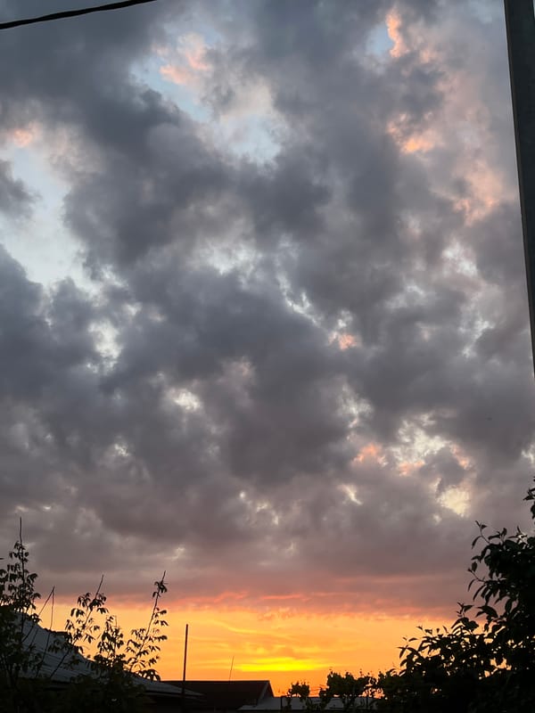 Dramatic sunset breaks through storm clouds over Slobozia, Moldova