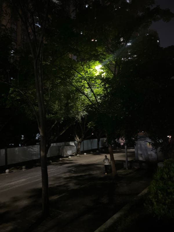 Nighttime urban life documented in Jiulongpo District, China