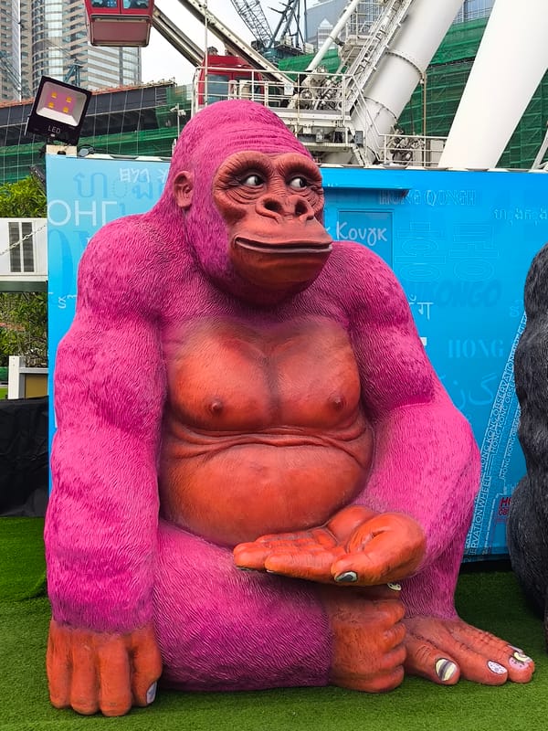 Large animal sculptures and art installations spotted across Central Hong Kong