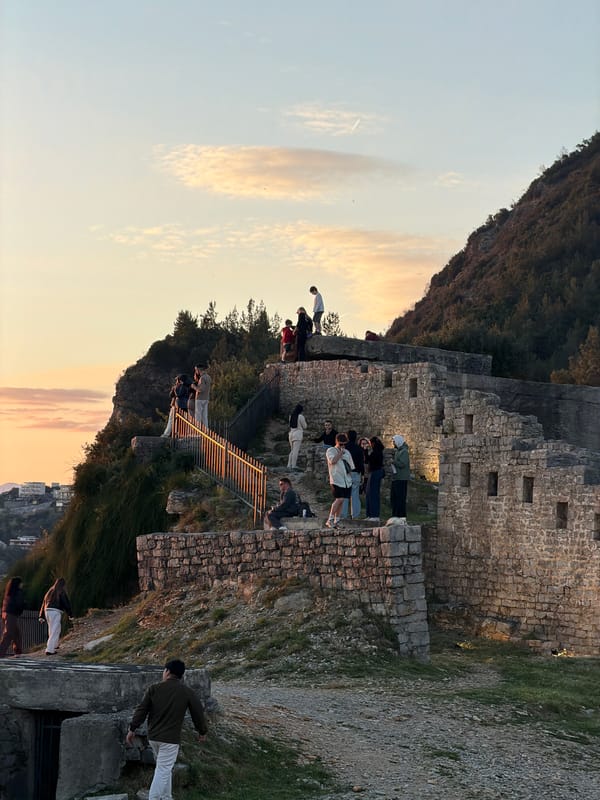 Sunset draws crowds to Budva's historic Citadel overlook