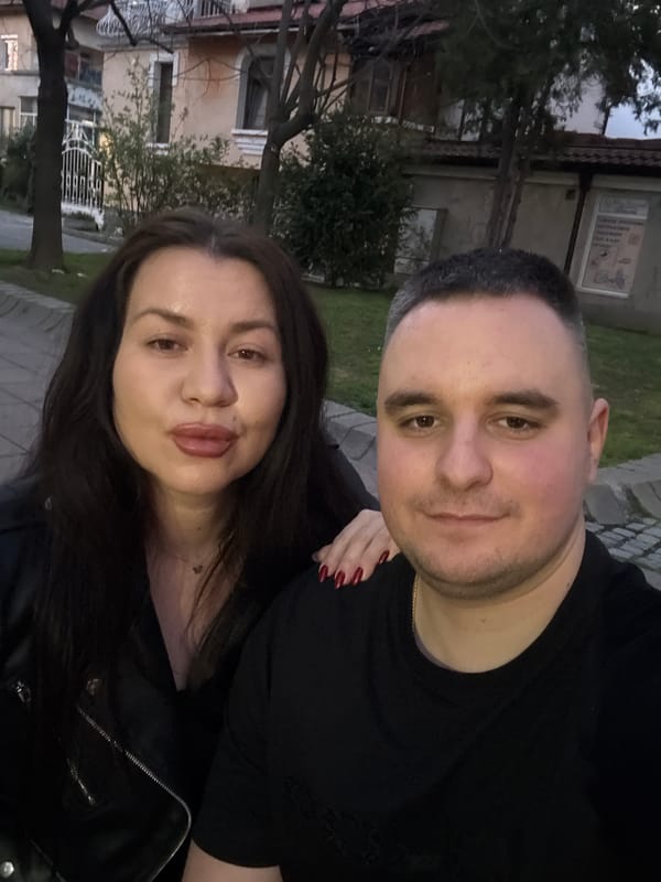 Couple Takes Selfie in Blagoevgrad, Bulgaria