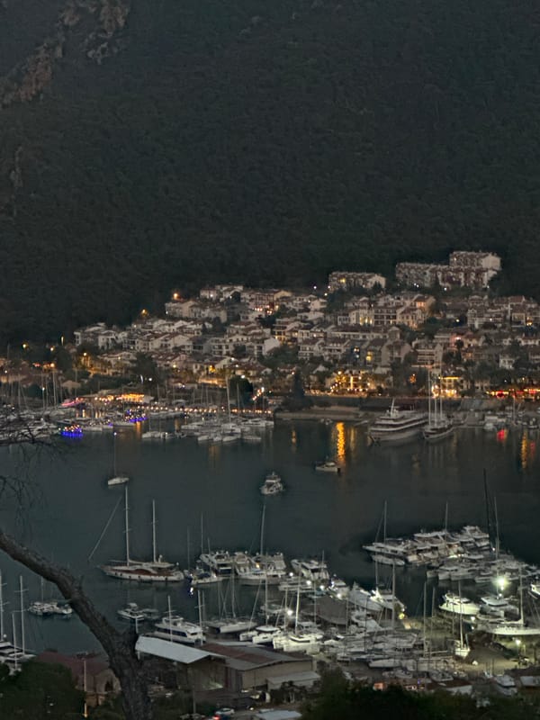Evening scenes captured around Fethiye marina and surrounding areas