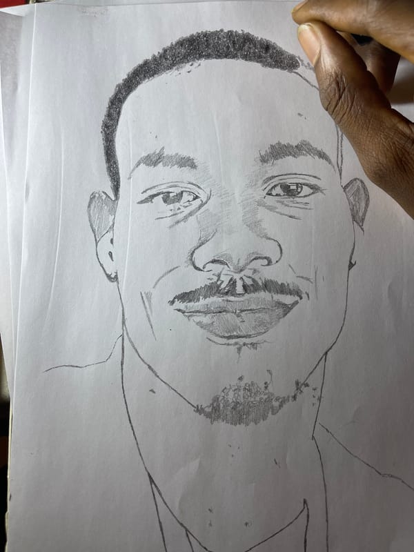 Artist creates portrait sketches in Jos, Nigeria