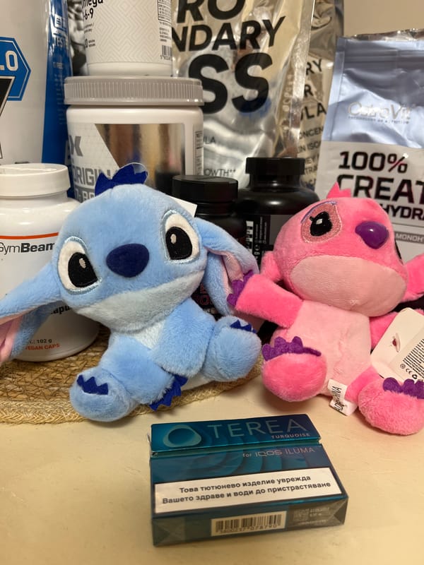 Plush toys and fitness supplements arranged in Nova Zagora