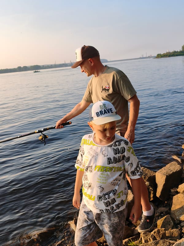 Fishing and cherry picking on the Kama River at golden hour