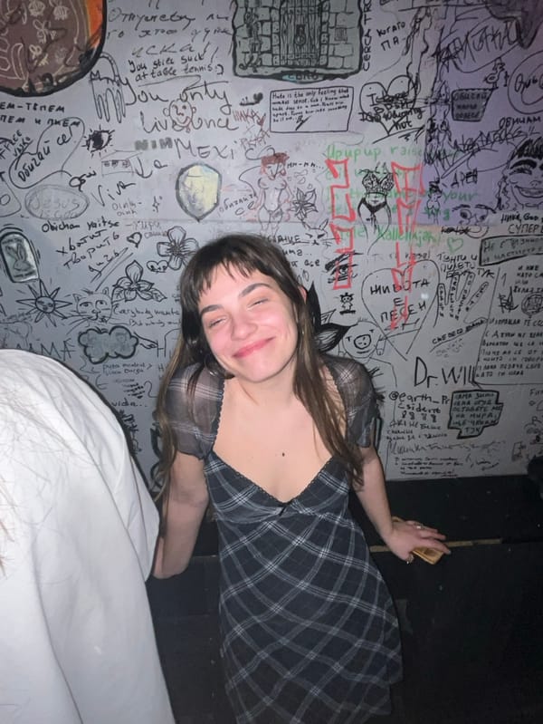 Late-night photo session at graffiti wall in Sofia