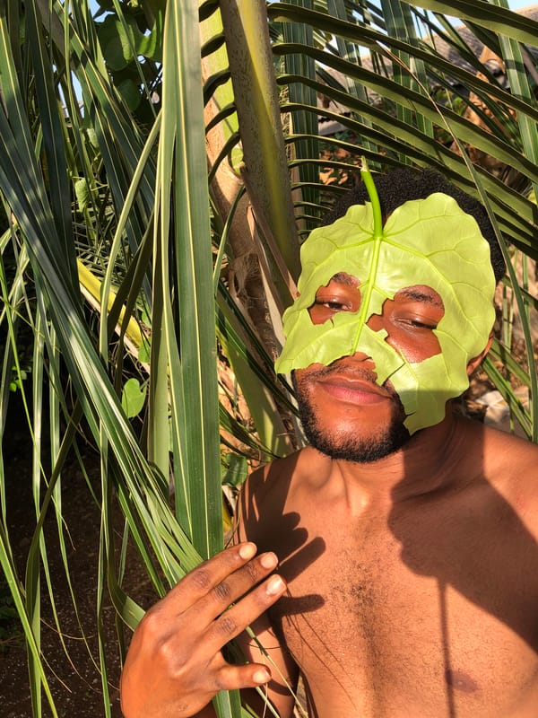 Outdoor leaf mask play captured by witnesses