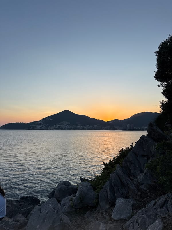 Golden hour along the Budva coastline, Montenegro