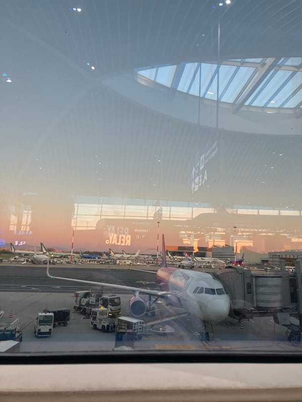 Delta aircraft spotted at gate, Fiumicino Airport, Italy