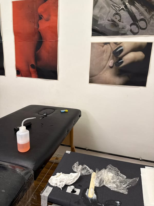 Tattoo artist workspace documented in Buenos Aires