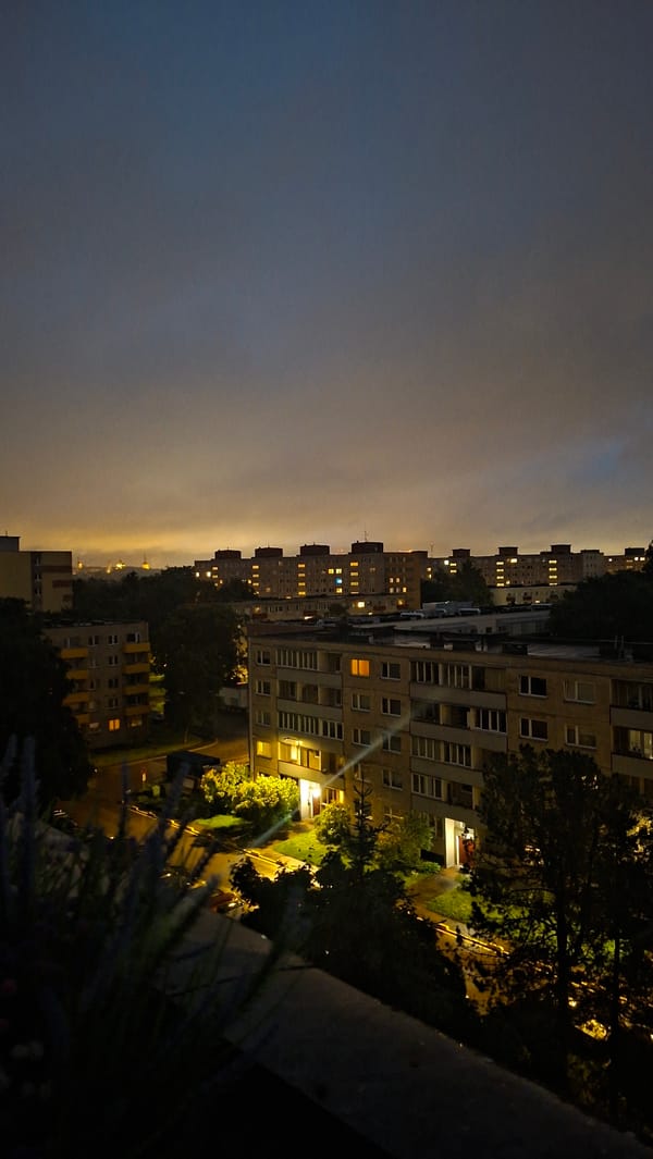 Evening scenes from Tallinn residential area and interiors